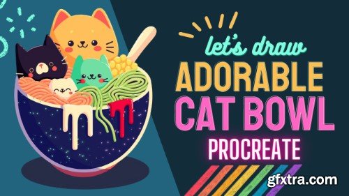 Purr-fectly Adorable: Learn to Draw a Cute Cat Composition in Procreate