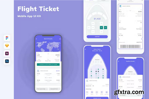 Flight Ticket Mobile App UI Kit