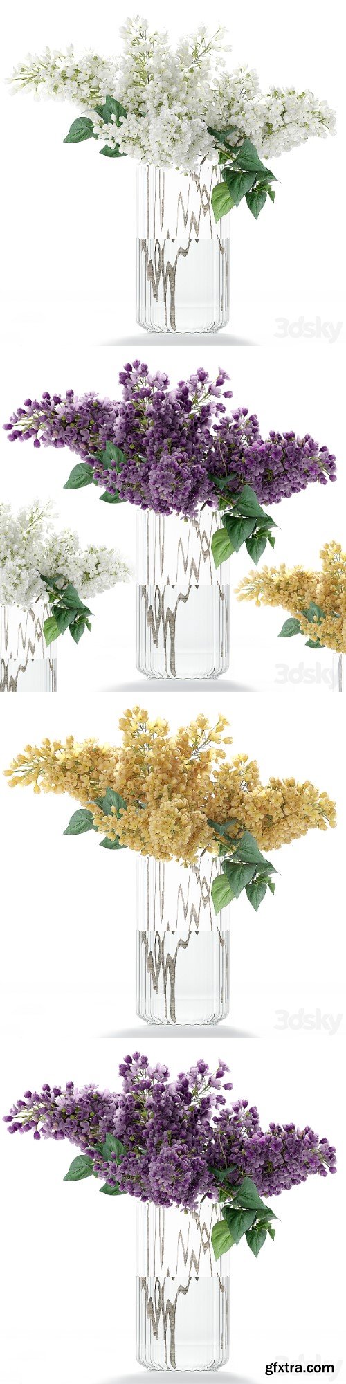 Bouquet of flowers in a vase 63 | Vray