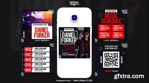 Videohive DJ tours party Instagram Post Template 43896323