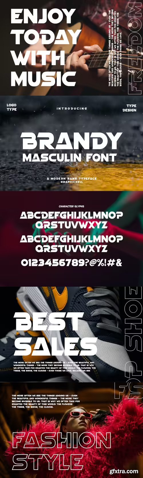 Brandy Masculine Sans Serif Font Typeface