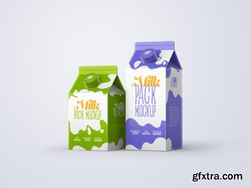 Milk Carton Box Mockups 392947556