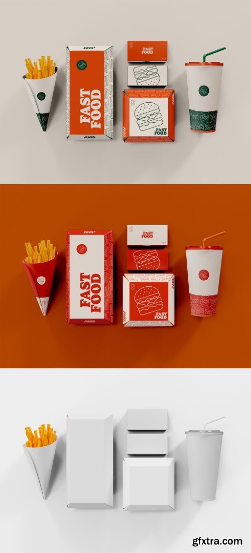 Top View of Fast Food Mockup 583661924