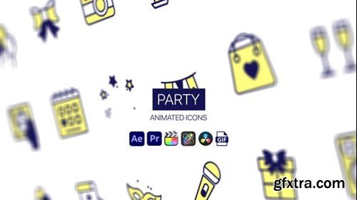 Videohive Party Animated Icons 44952060
