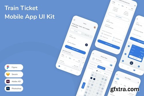 Train Ticket Mobile App UI Kit UP3VEJV