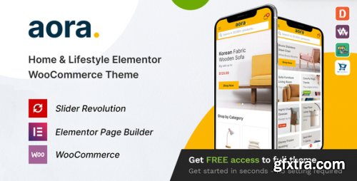 Themeforest - Aora - Home & Lifestyle Elementor WooCommerce Theme 1.2.13 - Nulled