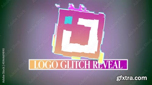 Pixel Logo Glitch Reveal 596469890
