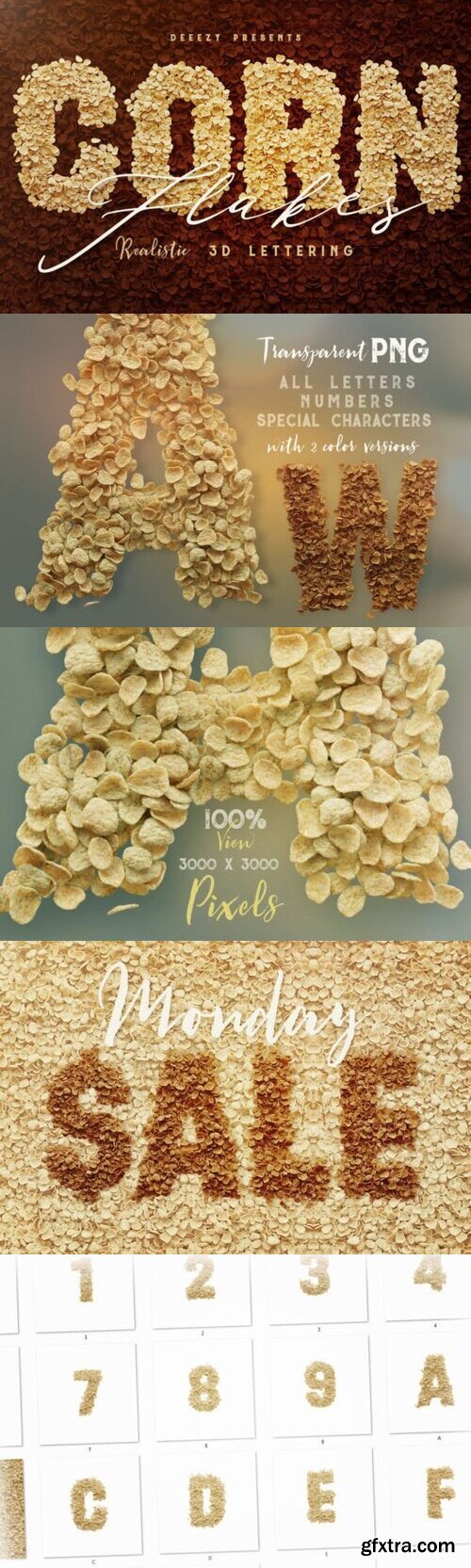 Corn Flakes 3D Lettering