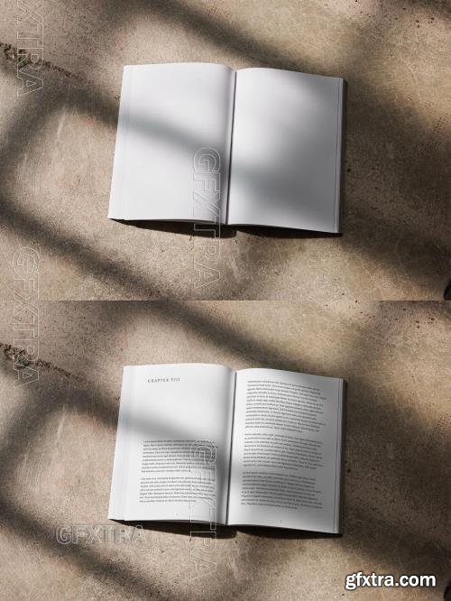 Open A4 Magazine Mockup on a Real Space 544818060