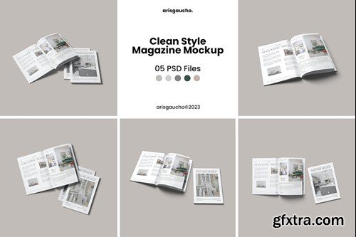 Clean Style Magazine Mockup 57DNVRZ