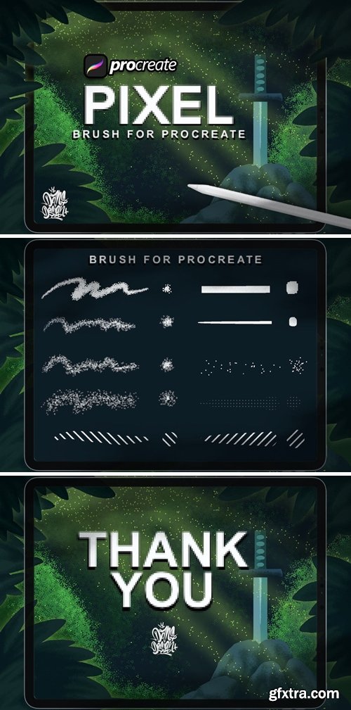 Dansdesign Pixel Brush Procreate RGDQUP3