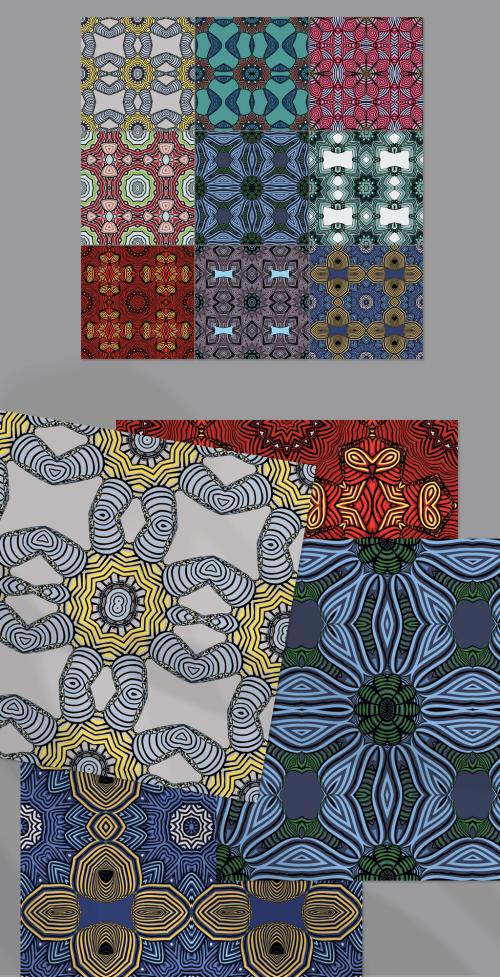 Seamless Pattern Collection with Ethic Mandala Motif 575732888