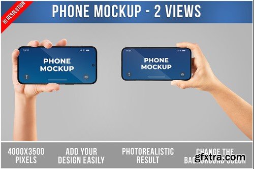 Phone Mockup in Women Hand Template LM73AKW