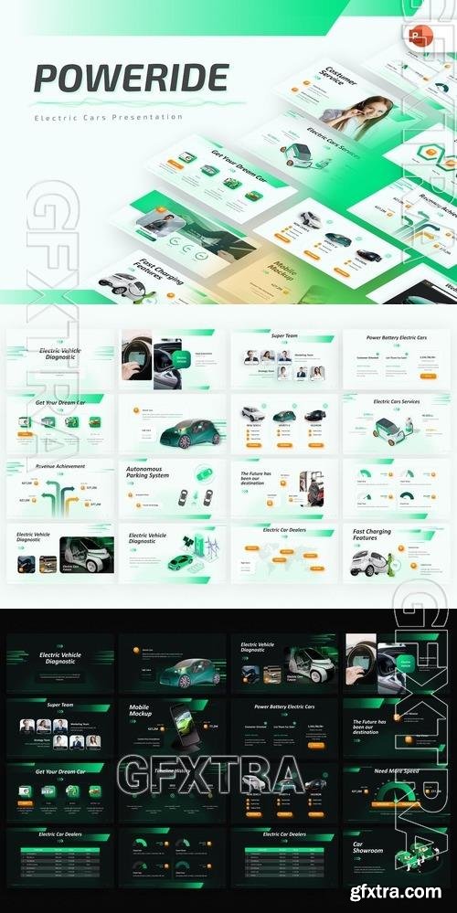 Poweride Electric Cars PowerPoint Template ZS38P6E