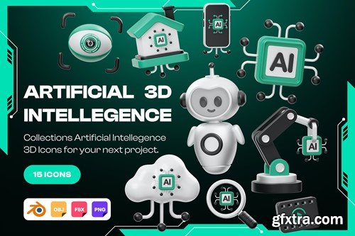 Artificial Intelligence 3D Illustration 7WTLAAK