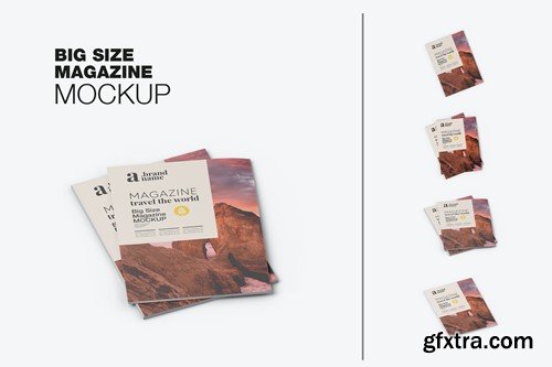 Pack Big Size Magazines Mockup WZJT6WS