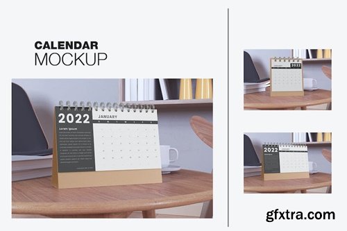 Set Desk Calendars Mockup UZLZGAP