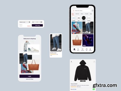 Shop app UI Kit for iPhone 12 Pro Ui8.net