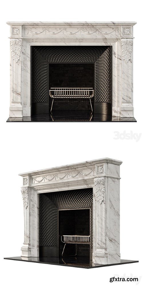Marble French Fireplace Mantel