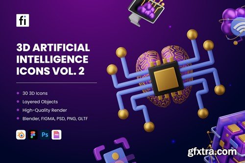 3D Artificial Intelligences Icons - Vol 2 EXY7D8Q