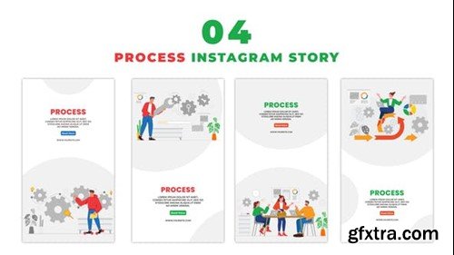 Videohive Work Process 2D Animation Instagram Story 47394412