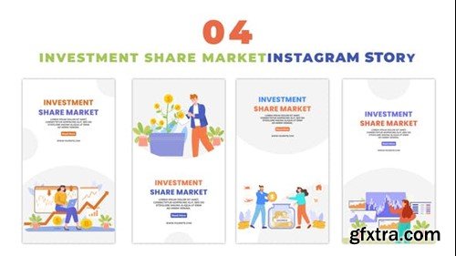 Videohive Share Market Investment Character Instagram Story 47393424