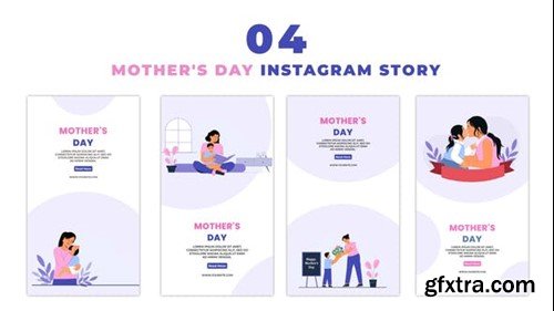 Videohive Mothers Day 2D Animation Instagram Story 47394261
