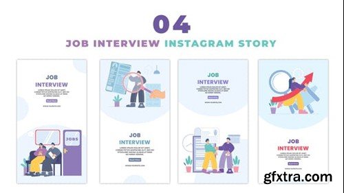 Videohive Job Interview Character Instagram Story template 47393370