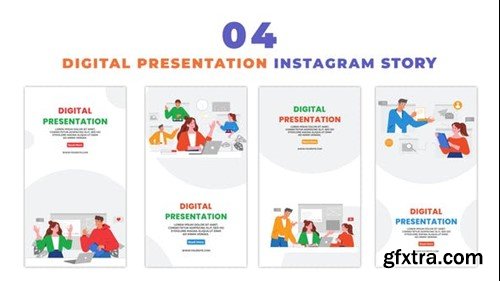 Videohive Digital Business Presentation Character Instagram Story 47393549