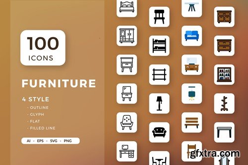 Furniture icons R77GXKM
