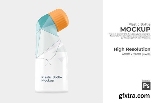 PSD Plastic Bottle Mockup JRKTW6W