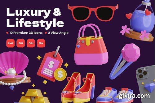 Luxury & Lifestyle 3D Icon VGTY3U6