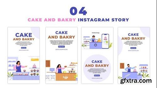 Videohive Cake and Bakery Shop Premium Vector Instagram Story 47440760