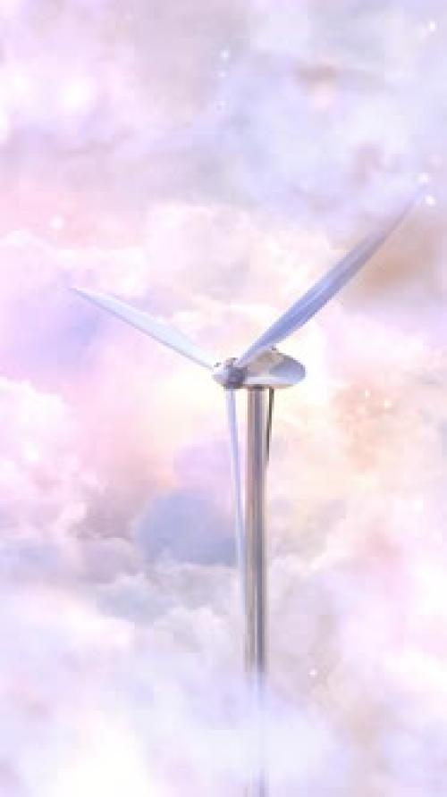 Videohive - Wind Turbines in Fantastically Beautiful Light Clouds - 47551077
