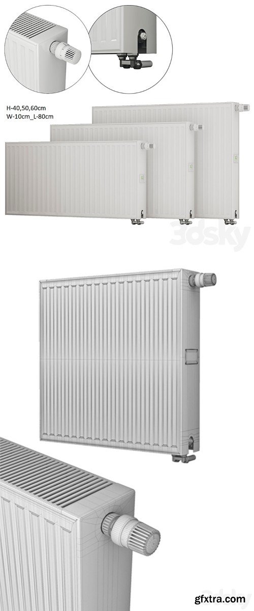 Steel panel radiators Kermi therm-x2 Profil L-80