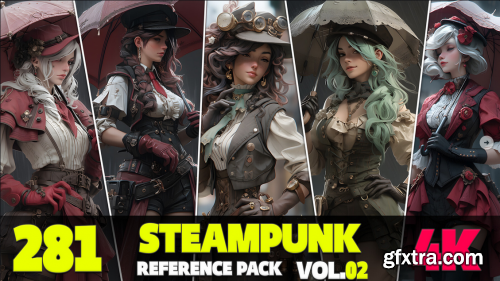 ArtStation - 281 4K Steampunk Reference Pack Vol.02