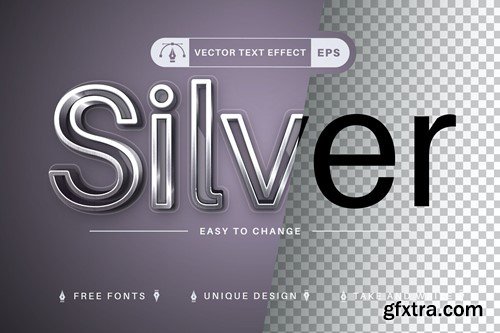 Realistic Steel - Editable Text Effect, Font Style AS4GVET