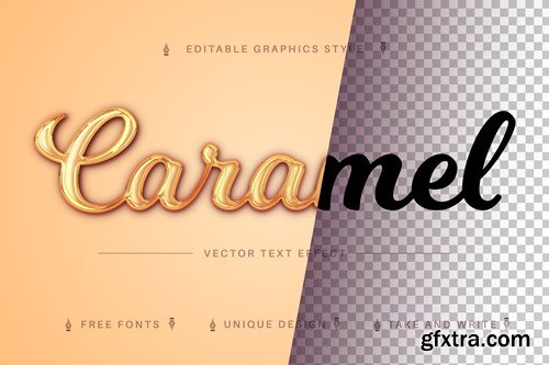 Caramel - Editable Text Effect, Font Style FU3JL9E