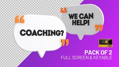 Videohive - Coaching We Can Help speech bubbles - 47768539