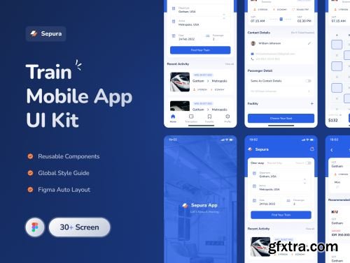 Sepura - Train Mobile App UI Kit Ui8.net