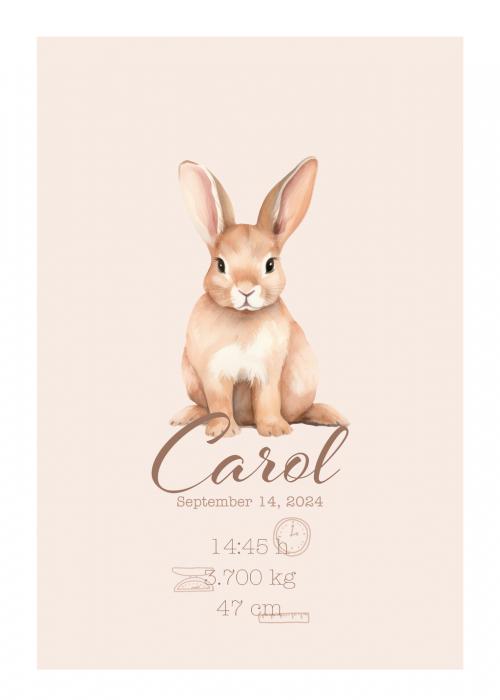 Poster Newborn Illustration Rabbit Generated by Artificial Intelligence 639228315