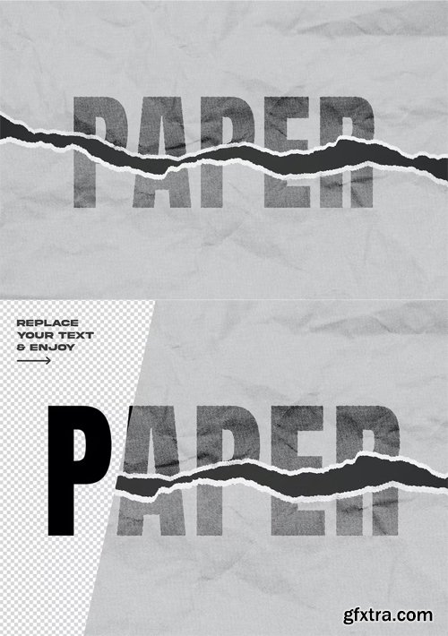 Ripped Paper Text Effect