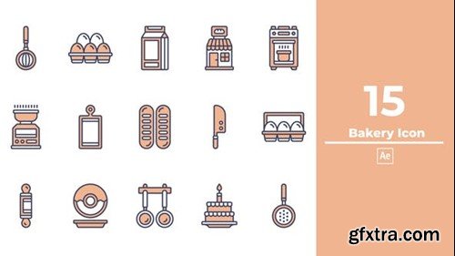 Videohive Bakery Icon After Effect 48433338