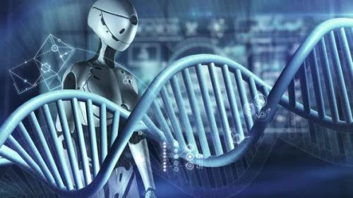 Videohive - The Work Of Artificial Intelligence With DNA - 48128404