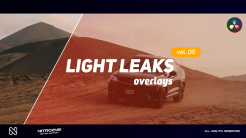 Videohive - Light Leaks Overlays Vol. 05 for DaVinci Resolve - 48287677