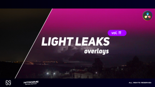 Videohive - Light Leaks Overlays Vol. 11 for DaVinci Resolve - 48288816