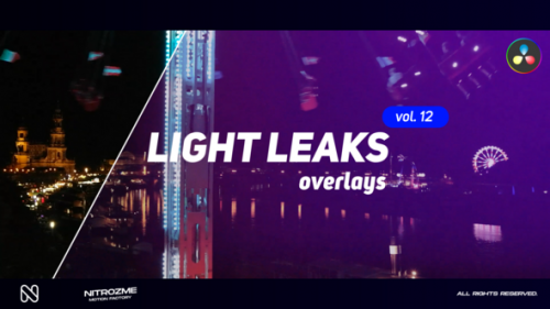 Videohive - Light Leaks Overlays Vol. 12 for DaVinci Resolve - 48288834
