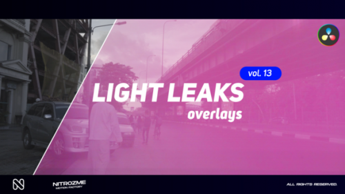 Videohive - Light Leaks Overlays Vol. 13 for DaVinci Resolve - 48288870