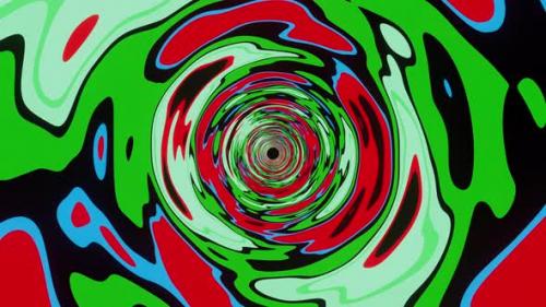 Videohive - Multicolored abstract circular tunnel design. Looped animation - 48355621