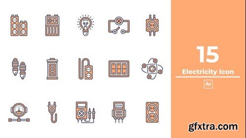 Videohive Electricity Icon After Effect 48710273